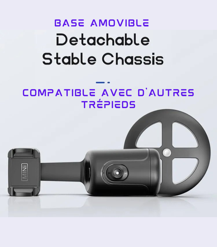 Phone Holder with AI Artificial Intelligence - Automatic Face Tracking 360° Rotation